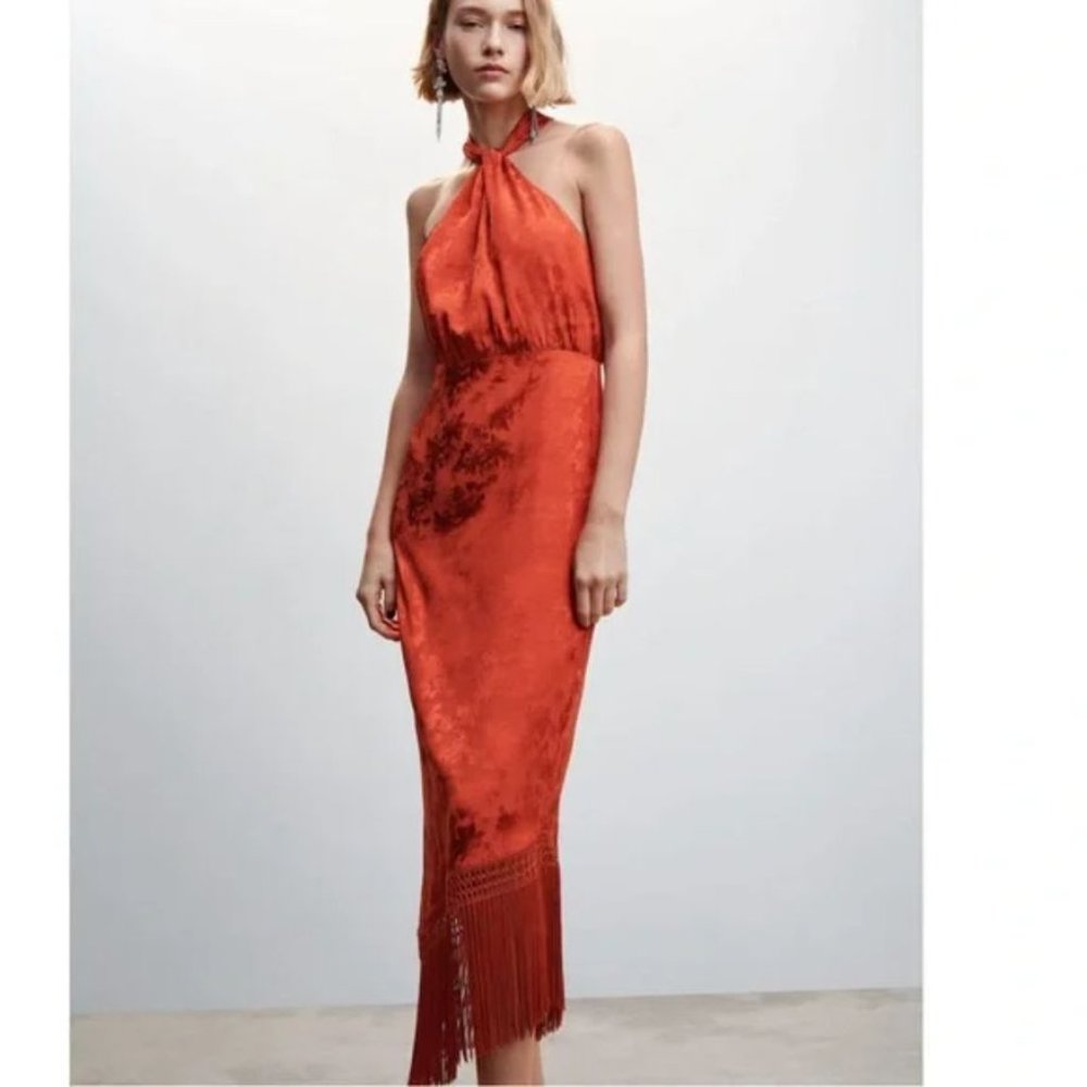 RARE BLOGGER’s FAVORITE MANGO FRINGE JACQUARD DRESS